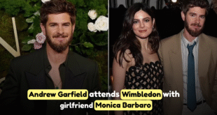 Andrew Garfield attends Wimbledon with girlfriend Monica Barbaro