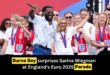 Burna Boy surprises Sarina Wiegman at England's Euro 2025 parade