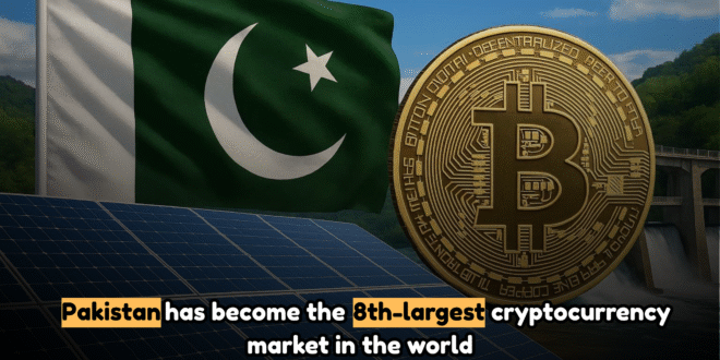 Pakistan has become the 8th-largest cryptocurrency market in the world