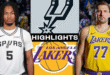 Spurs vs Lakers